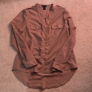 Nude Button Up Blouse